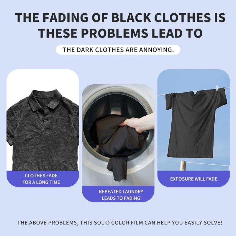 Black Clothing Color Restorer Sheet Black Trouser Clothes Laundry Tablet Restore Black Color Laundry Paper For Washing Machine