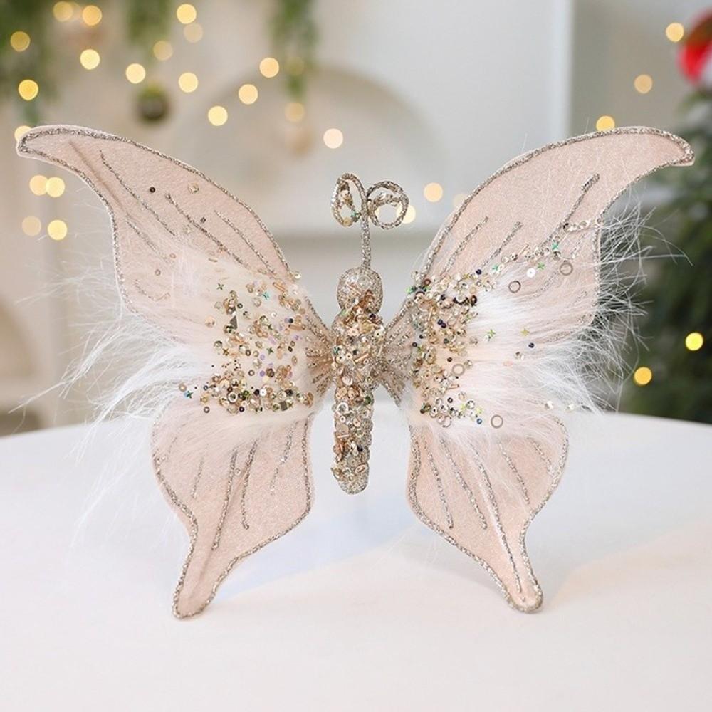 with Clip Christmas Butterflies Ornaments Christmas Tree Decoration  New Year Celebration