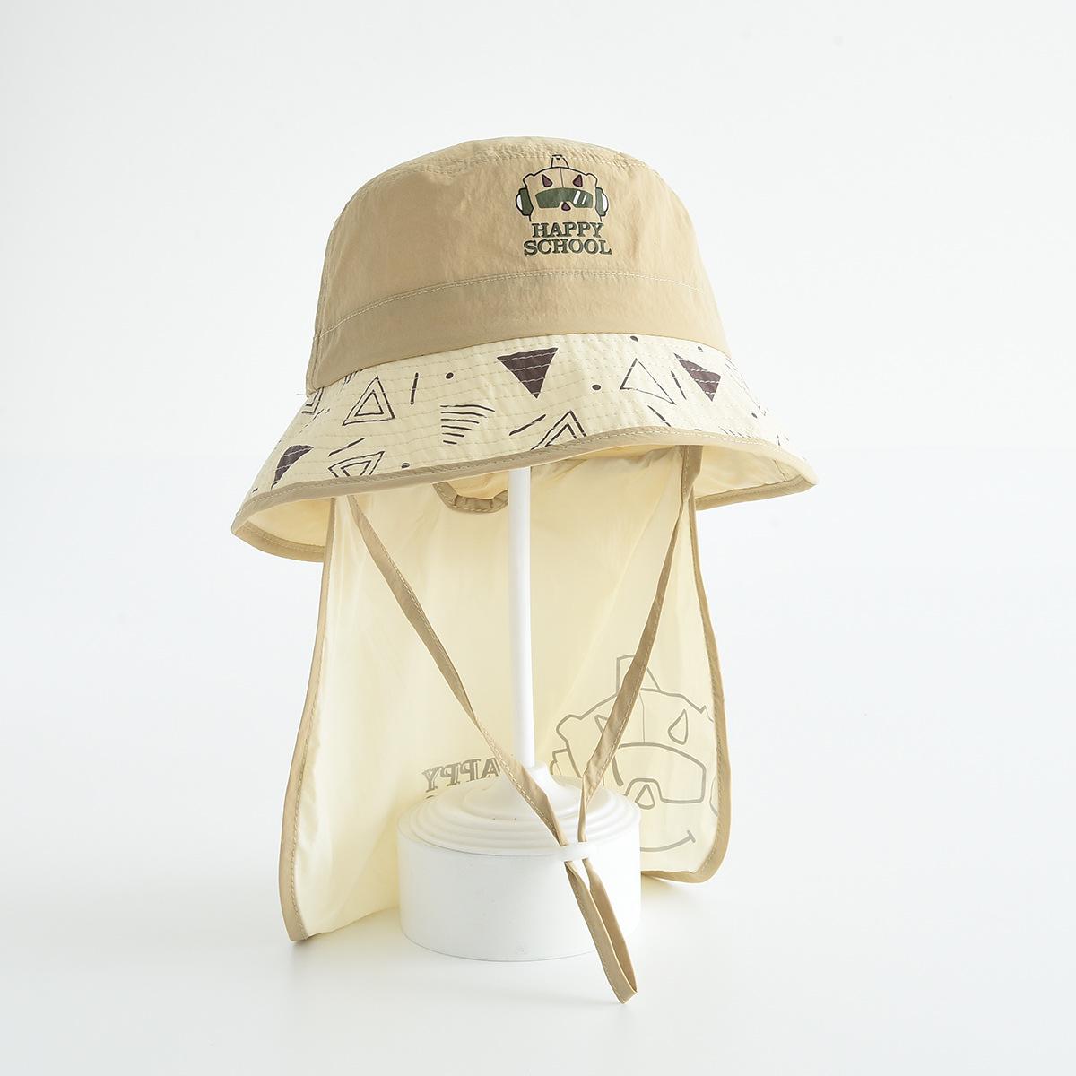 

Windproof Wide Brim Sun Protection Bucket Hat for Men, Women, and Children 52cm хаки