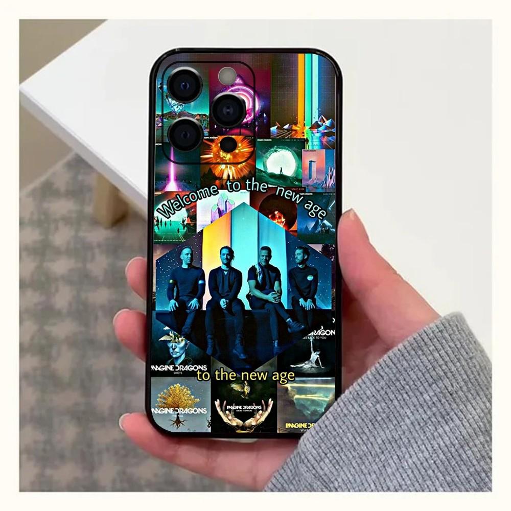 Imagine D-Dragons Band Phone Case For Apple iPhone 15,14,13,12,11,Pro,X,XS,Max,XR,Plus,Mini Soft Black Cover