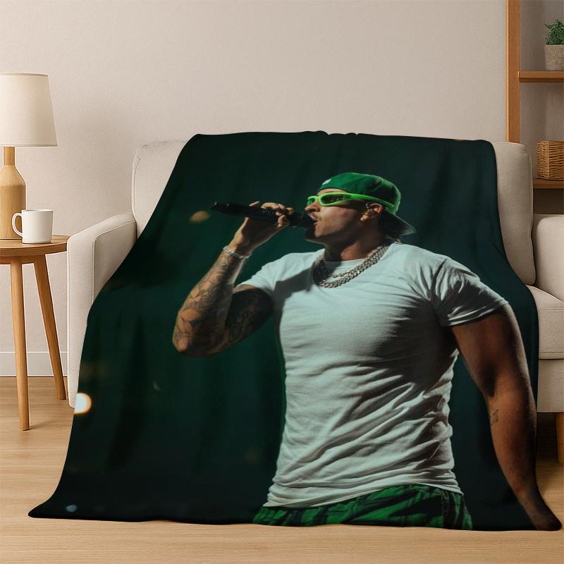 Feid Ferxxo Hiphop Pop Music Flannel Blanket Soft Warm Blanket Throw Blanket for Bedroom Living Room Bed Travel Picnic Gift