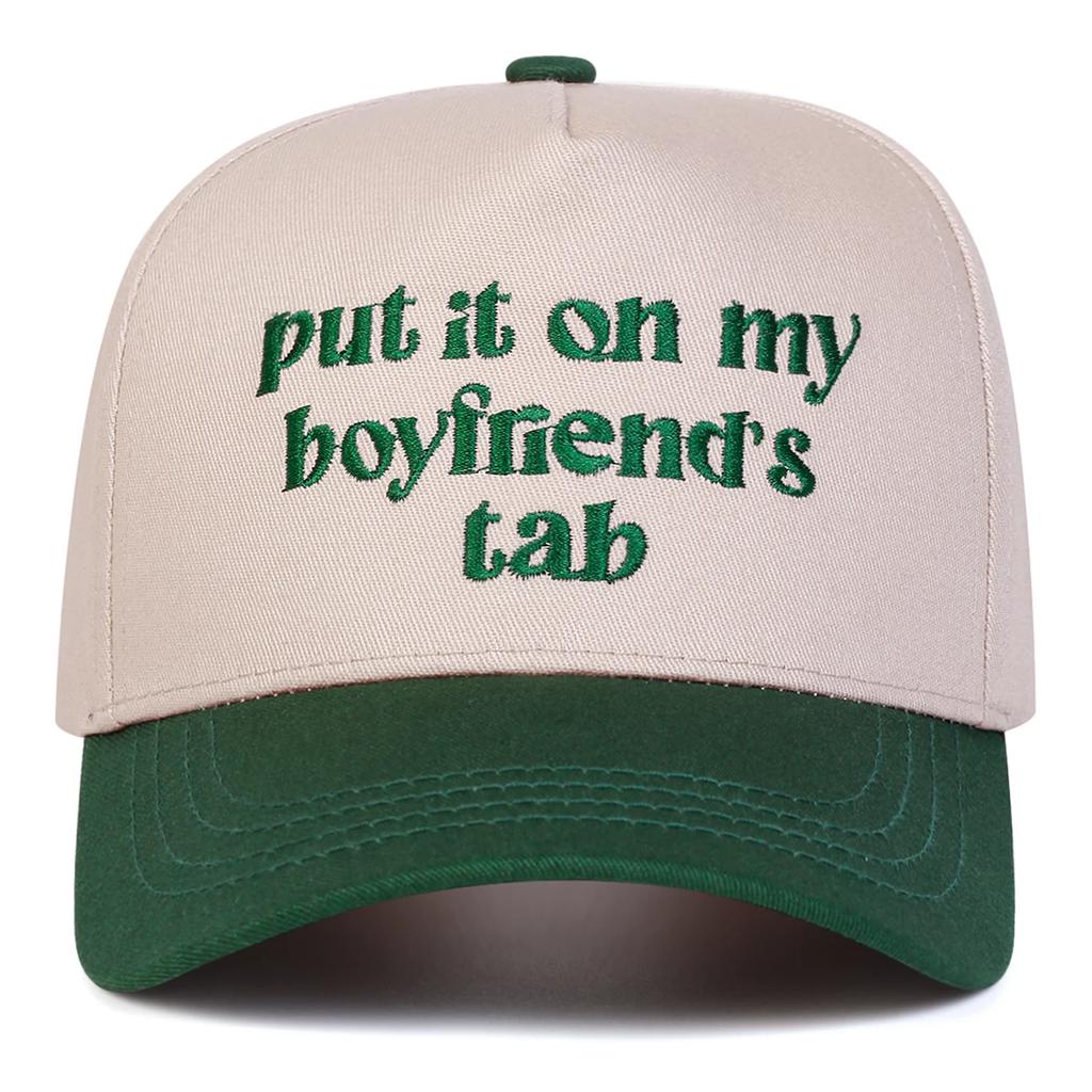 Unisex Boyfriend Letter Embroidery Baseball Caps Outdoor Adjustable Spring and Autumn Casual Sunscreen Hat