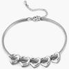Women's Personalized Adjustable Anklet Bracelet, Stainless Steel Heart-shaped Love DIY Name Anklet, Women's Jewelry