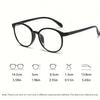 Women's Ultra-Light Comfort Round Non-Prescription Glasses Anti-Blue Light Decorative Clear Lenses for Office Student Lifestyle