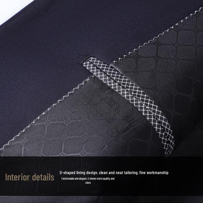 Romon Men's Chinese Style Stand Collar Suit Set
