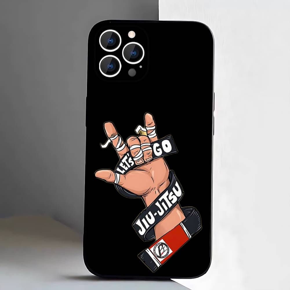 BJJ Brazilian Jiu Jitsu Phone Case For iPhone 17,16,15,14,13,12,Pro,Max,Plus,E,SE4,Air,Mini Black Soft Box