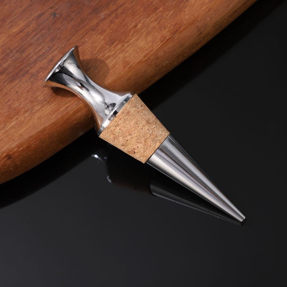 2pcs Conical Shape Wine Bottle Stopper Zinc Zinc Zinc Alloy Wine Preserver Bar Tool Wine Saver Restaurant
