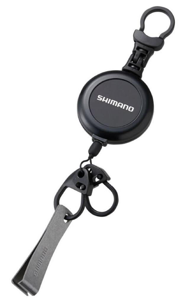 Shimano PI-042R Hook on Reel Twin Clip with Nipper 65cm Black (6314)