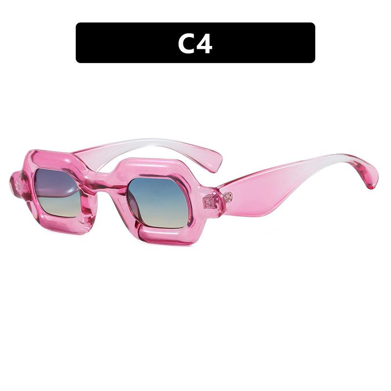 Small frame square sunglasses Spice girl hip hop sunglasses funny bubble trend sunglasses European and American fashion women