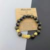 1Pcs Beads Bracelet Men Women Natural Lapis Lazuli Amethyst Yellow Tiger Eye Stone Beads Bracelet Jewelry