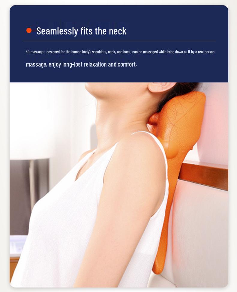 Eva Hot-Pressed Neck and Lumbar Massage Pillow: Cervical Spine Relief and Support for Shoulder and Neck