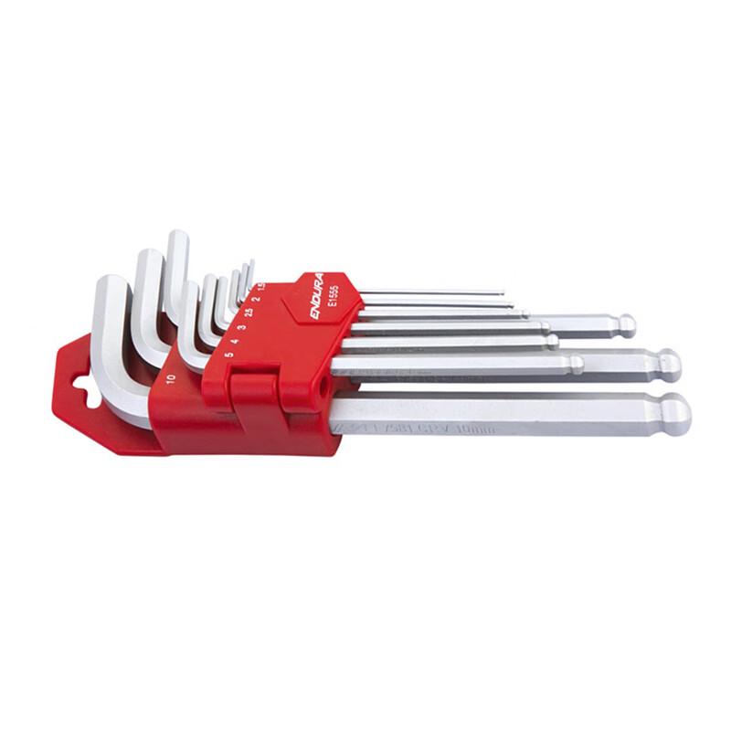 Endura 9-Piece Metric Long Arm Ball End Hex Key Set 1.5-10mm