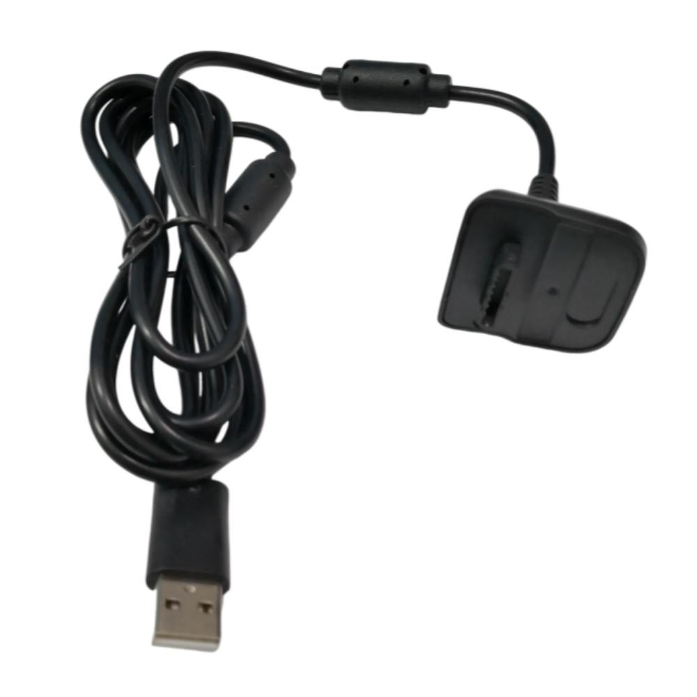 Black Wireless Controller USB Charging Cable Replacement Charger Cord For Xbox 360