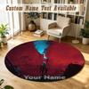 Arcane Personalized Round Rug Support Custom Name, Soft Home Decor Mat