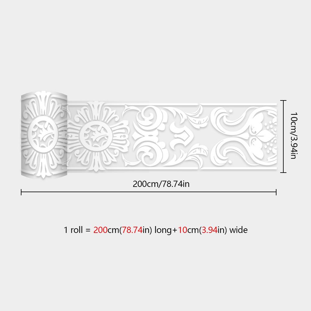 

Нерегулярный рельефный узор Наклейки на талию для спальни, гостиной, прихожей, украшение стен дома