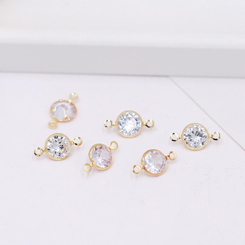 Hot-selling High-quality Small Brass + Zircon Trendy Pendant DIY Handmade Necklace Bracelet Accessories