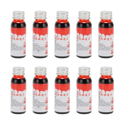 10 sztuk Sztuczna Krew 30 ml na Butelkę Bezpieczna Zmywalna Realistyczne Efekty Przenośna Krew Sceniczna na Halloween Cosplay Makijaż Krew