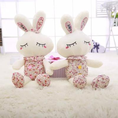 Niedliche Hasenpuppe florales Kaninchen Plüschtier Kissen Hochzeit kleines Geschenk Firmenaktivitätsspiel Puppe