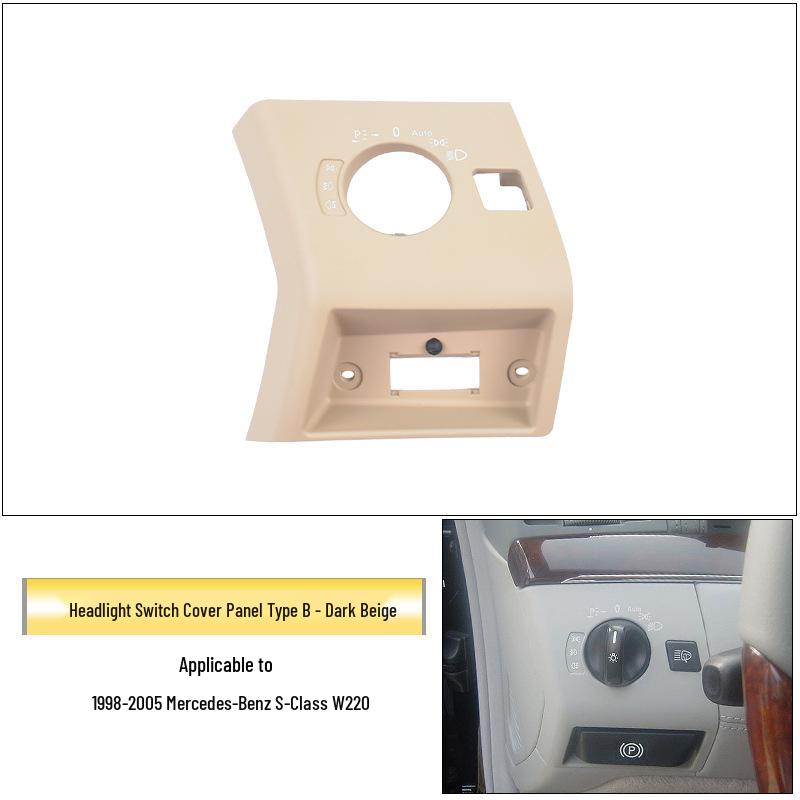 Acabamento da Tampa do Botão do Interruptor do Farol do Mercedes-Benz Classe S W220
