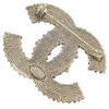 CHANEL COCO Mark Brooch Silver metallic/Fake pearl 22.7g Women Used