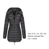 Winter Jacket Solid Color Hooded Slim Pockets Quilted Coat for Daily Wear