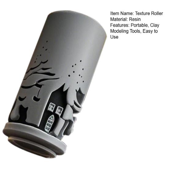 Polymer Clay Embossing Texture Roller Pottery Clay Modeling Patterned Roller DIY Household Ceramic Slab Clay Tile Textured Embossing Tools