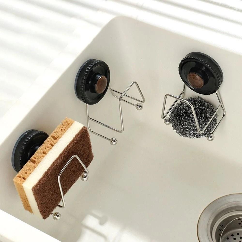 Quick Drying Suction Cup Sponge Holder Punch Free Sink Sponge Holder Sponge Drain Rack for Home