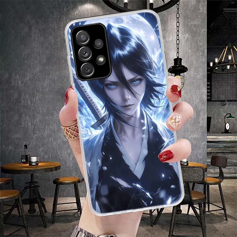 Bleach Kuchiki Rukia Soft Phone Case For Samsung Galaxy A12 A22 A32 A52 A72 A02S A51 A50S A71 A70 A31 A20S Note 20 Ultra S10 A10