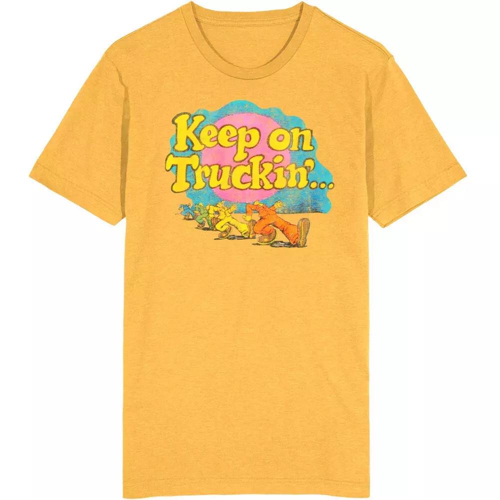 Keep On Truckin Yellow Cotton  Full Size S-5XL Unisex T-Shirt XXXXL
