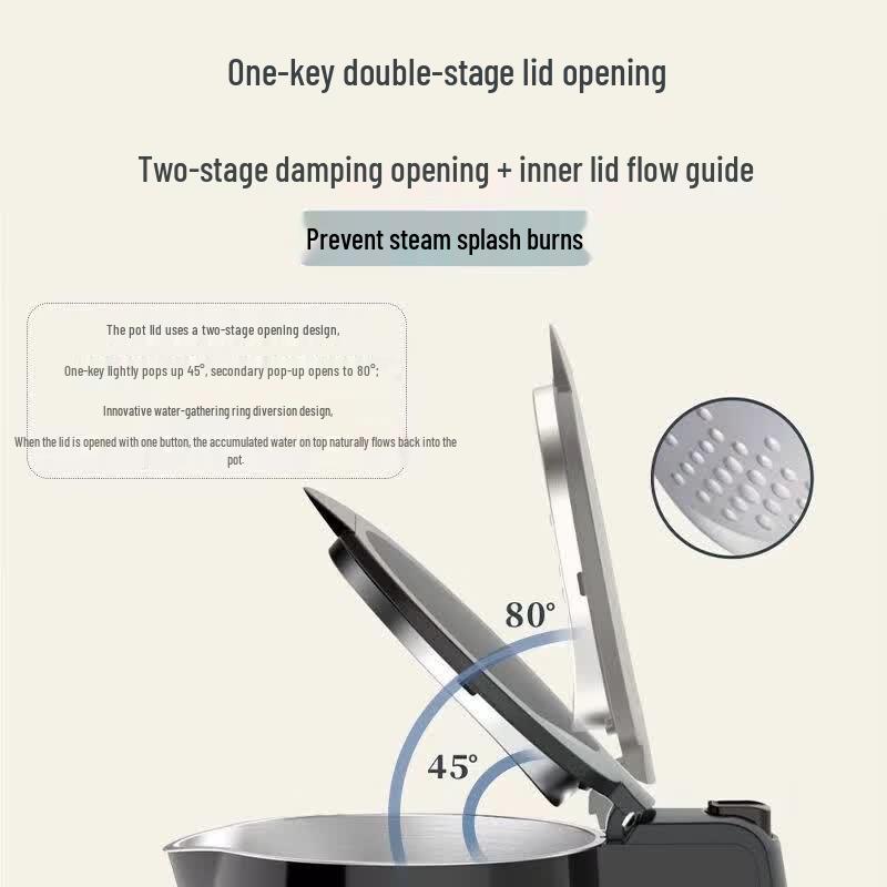 HWD Glider D3815E 316 Stainless Steel Electric Kettle with Digital Keep Warm CN plug (adapter included)
