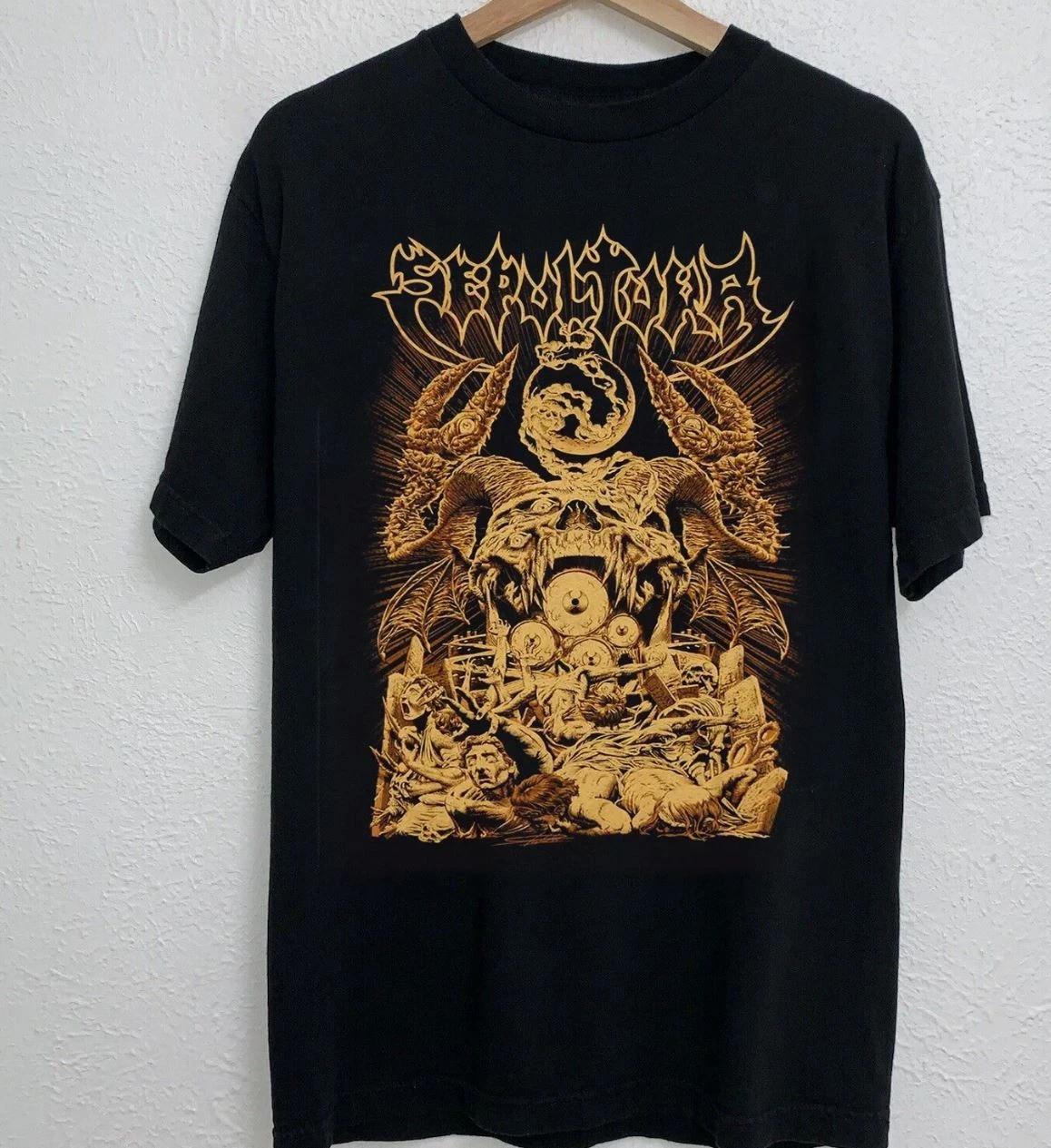 Rare Sepultura Arise Short Sleeve Black All Size Shirt 4XL