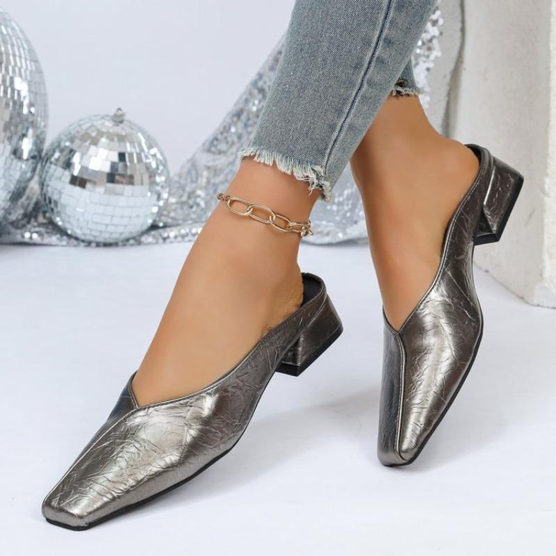 Sexy Women's Heeled Slippers Designer Mules Shoes 2026 Trend Summer Fad Flip Flops Walking Cozy Slides Dress Sandalias De Mujer