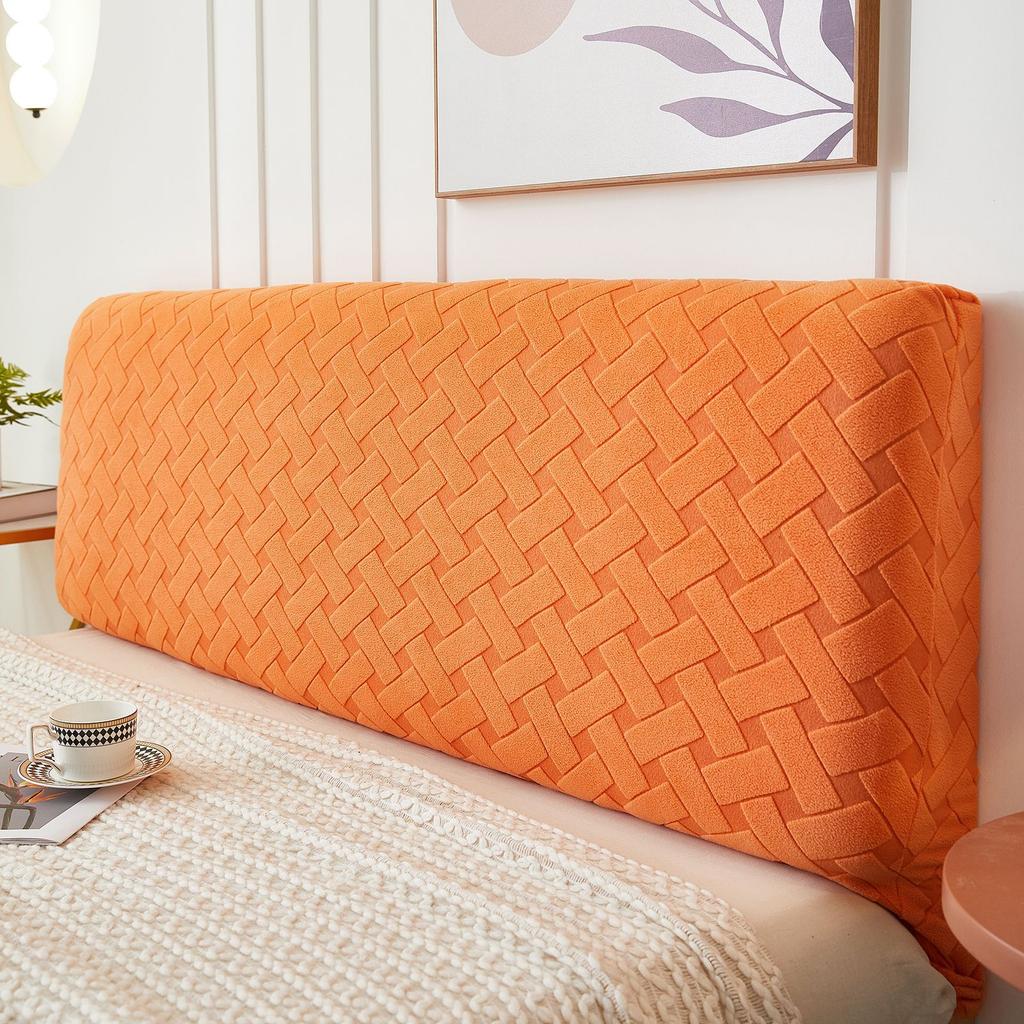 Solid Color Stretch Spandex Bedhead Dust Proof Slipcovers for Bedroom Home Jacquard Bedhead Cover All Inclusive Headboard Covers