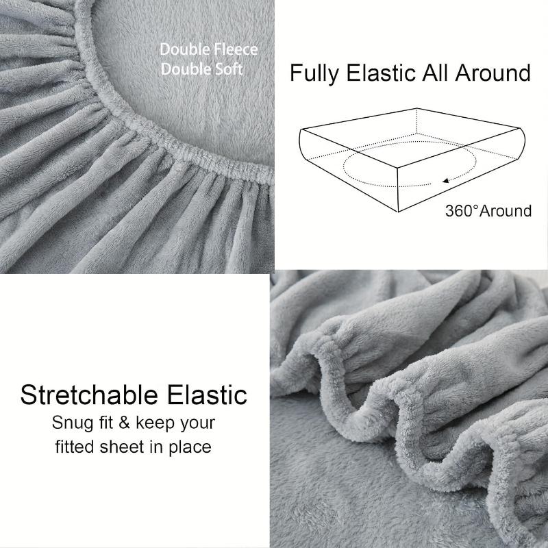 Hot Fine Flannel Fitted Sheet Winter Warm Coral Fleece Mattress Protector Cover Soft Breathable Bed Cover Pillowcase