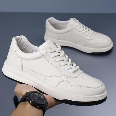 La primera capa de piel de vaca nuevos zapatos casuales para hombre de cuero transpirable para hombre zapatos blancos versátil tendencia zapatos de plataforma zapatos para hombre zapatos