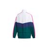 Adidas Neo Color Blockowa Bluza Sportowa Retro z Kapturem Damska Kurtka Leśnozielona FN6552