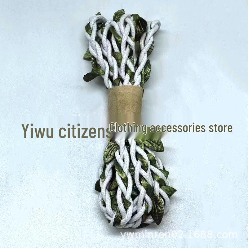 Forest Style Hemp Rope Vine with Green Leaves - Eco-Friendly DIY Kindergarten Decorations