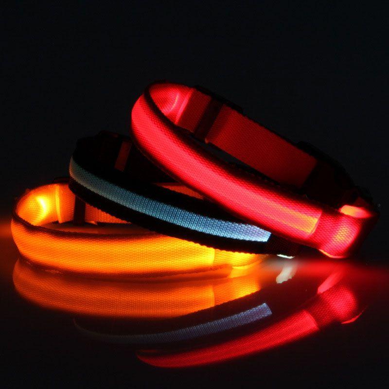 Haustier LED leuchtendes Hundehalsband wiederaufladbar für kleine mittlere große Hunde