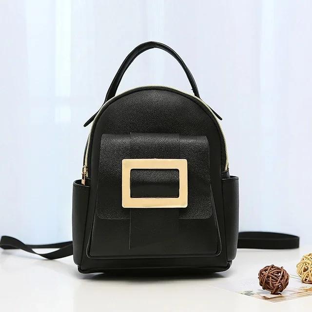 1 Pcs New Solid Color Double Shoulder Handheld Small Backpack Fashion Casual Easy Mobile Phone Bag Gift