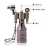 Retro Torch Lighter Grinding Wheel Oil Lighter Key Chain Metal Cigarette Lighter