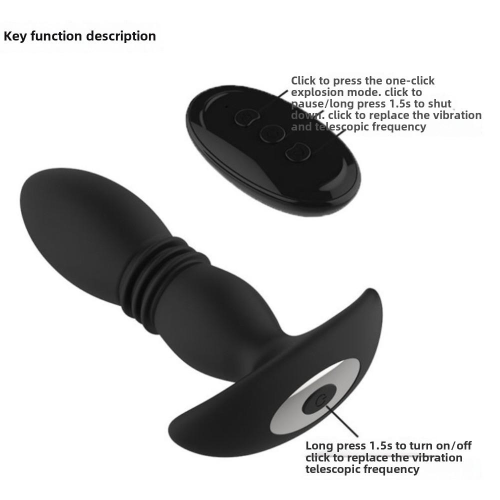 Harem Anal Plug Retractable Vibration Wear Female Masturbator Vibrator Adult Erotic Products Male Anal Plugs