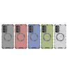 For Samsung Galaxy M35 Magnetic Ring Back Cover Phone Case Magsafe Ring Wireless Charge Lens Protect Shockproof Coupe Cases