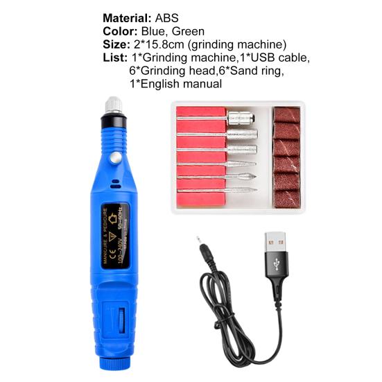 Nail Grinder Professional Sharp Polishing Heads Beauty Supplies Manicure Thick Toenails Polish Machine for Salon