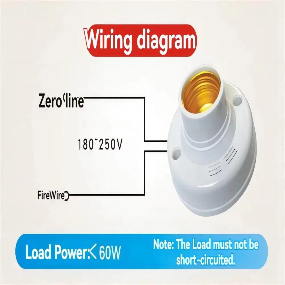 E27 Screw Lamp Base Sound Voice Control Delay Switch Light Socket Adapter LED Bulb Holder 110-240V LED E27 Lamp Base