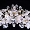 Trendy Rhinestone Pearl Crystal Crown Headband Flower Bride Hair Accessories Gold Crown Bride Wedding Crown Hair Accessories