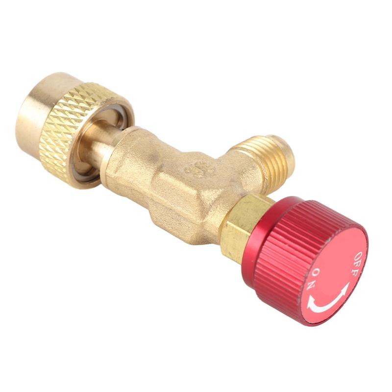 1/4''‑5/16'' Brass Control Valve for Refrigerant Charging Hose R410A Brass Control Valve Valve Control Valve