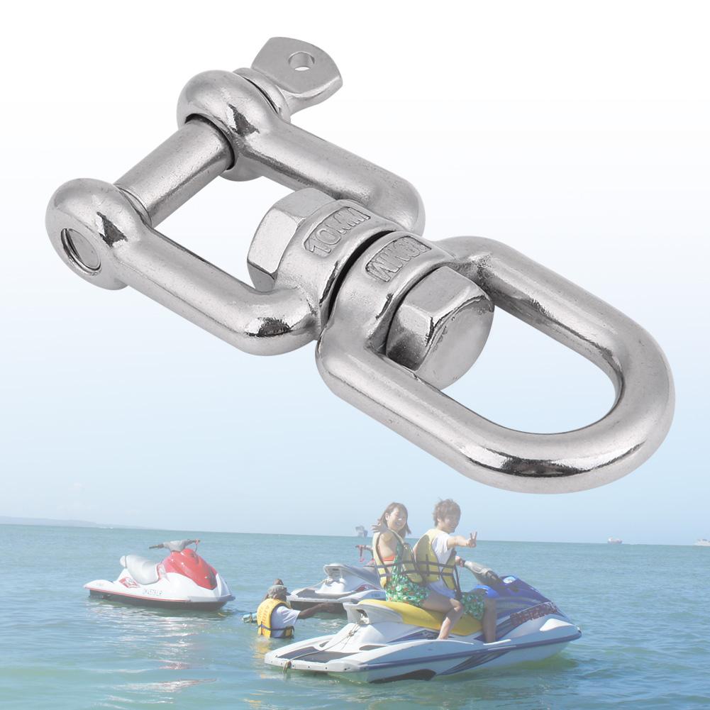 Heavy Duty 304 Stainless Steel Swivel Ring Snap Rolling Shackle Device