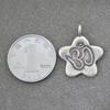 Sterling Silver Lotus Charm Pendant for DIY Bracelet Accessories