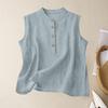 Women's Retro Artistic Cotton Linen Casual Loose Versatile Elegant Vest