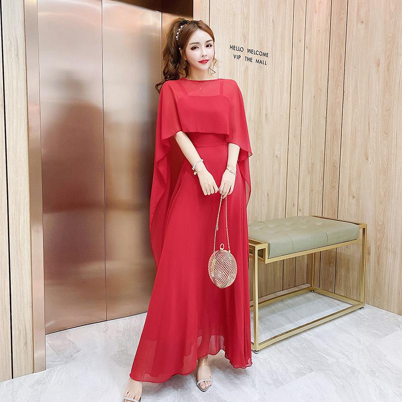 Women's 2025 Summer Chiffon Spaghetti Strap Dress - Stylish Goddess Mesh Two-Piece Skirt Set